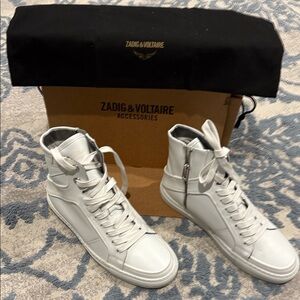 Zadig & Voltaire White Leather High-Tops